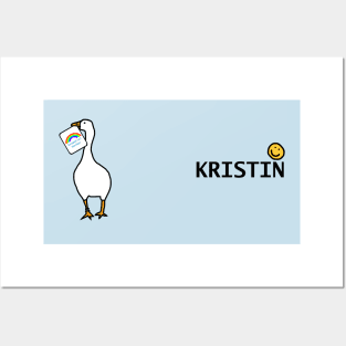 Goose Steals Kristin Essential Worker Rainbow Card Posters and Art